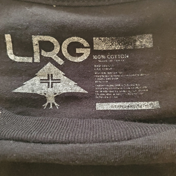 Black LRG Skeleton Hands t-shirt XL peace out front f off back - Picture 2 of 3